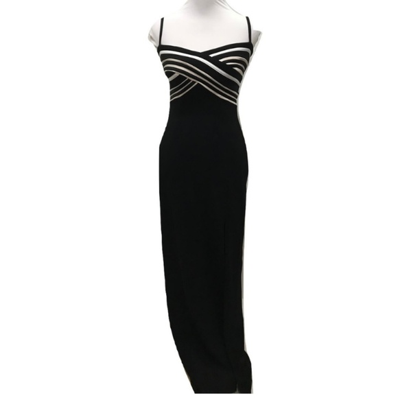 Tadashi Size S Body Con Formal Sexy Black White - Picture 2 of 8